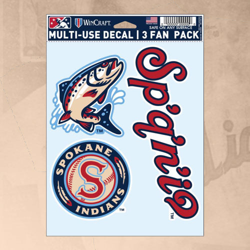 Spokane Indians Logo Decals 3 Pack
