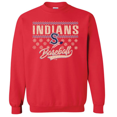 Spokane Indians Red Flakes Crewneck Sweatshirt