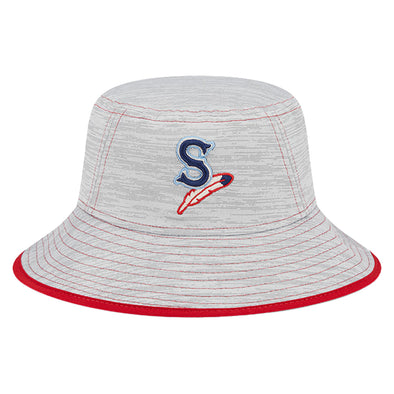 Spokane Indians New Era Bucket Game Gray Cap