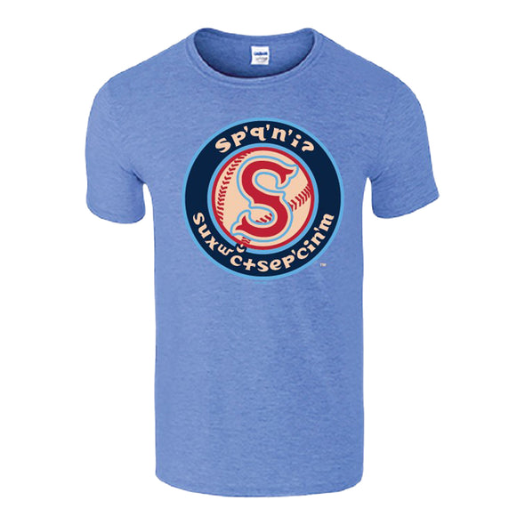 Spokane Indians Heather Royal Salish Logo T-shirt