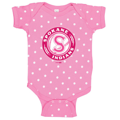 Spokane Indians Infant Raspberry Bodysuit