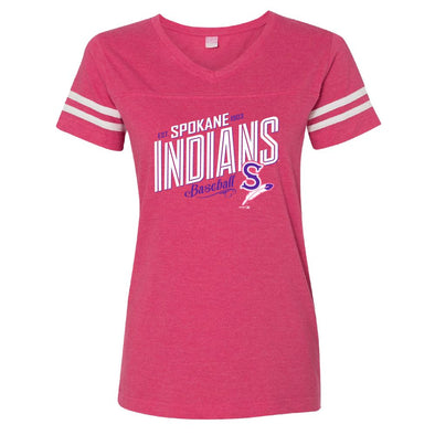 Spokane Indians Ladies Hot Pink Sporty Tee