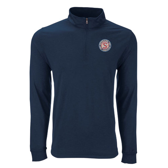 Spokane Indians Navy Logo 1/4 Zip Pullover