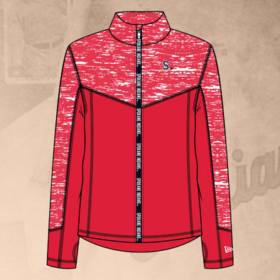 Spokane Indians Ladies New Era Red Full Zip Athletic Jacket