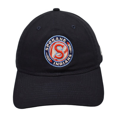 Spokane Indians New Era 9TWENTY Logo Navy Adjustable Cap