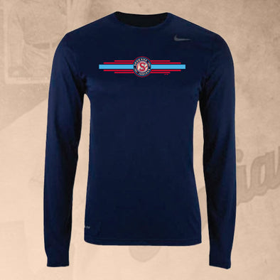Spokane Indians Nike Navy Long Sleeve Dri-Fit Tee