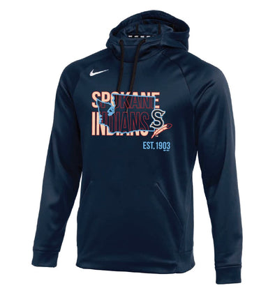 Spokane Indians Nike Navy Therma Hoodie