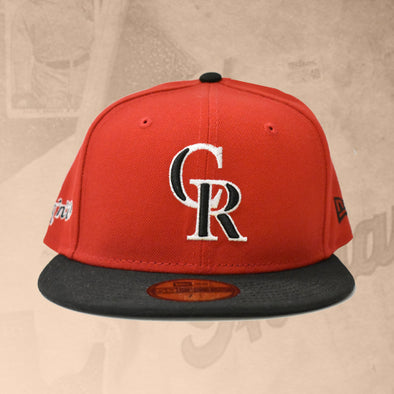 Spokane Indians Fitted Red w/Black Rockies CoBrand Cap