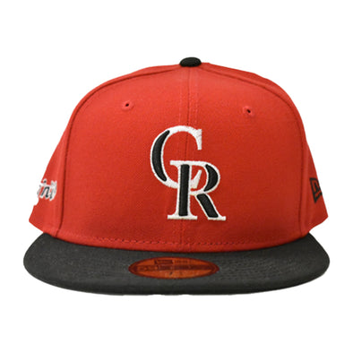 Spokane Indians New Era 59FIFTY Fitted Red w/Black Rockies CoBrand Cap