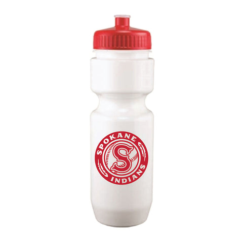 Spokane Indians White Sports Water Bottle