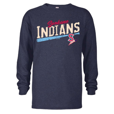 Spokane Indians Youth Denim Heather Long Sleeve Tee