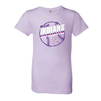 Spokane Indians Youth Girls Lilac Hydroxy Tee