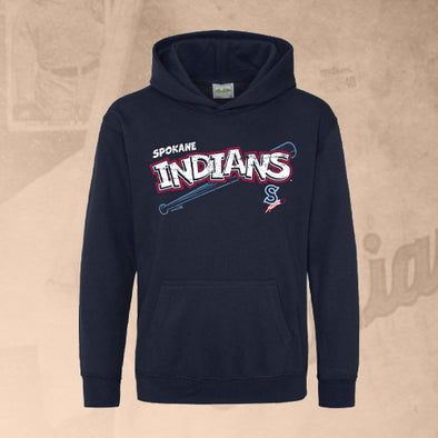 Spokane Indians Youth Navy Hooded Sweatshirt