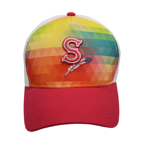 Spokane Indians Youth Segmented Rainbow Adj Cap