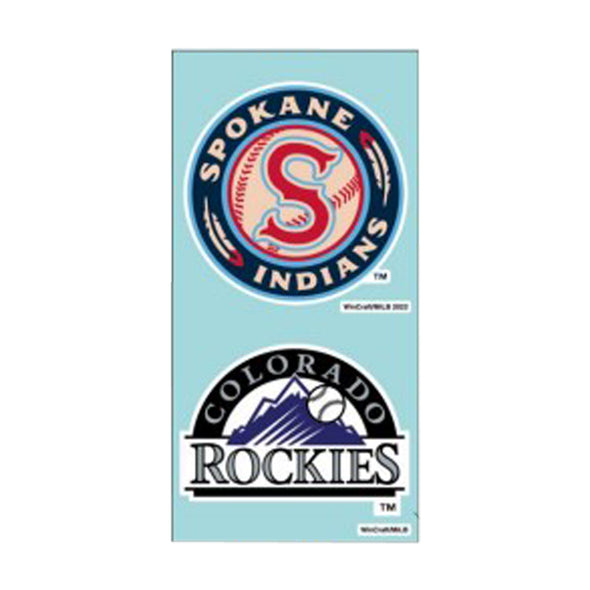 Spokane Indians Colorado Rockies Decals - 2 Pack