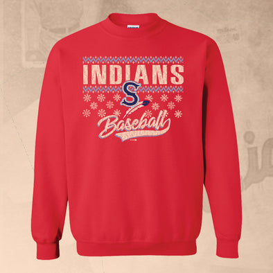 Spokane Indians Red Flakes Crewneck Sweatshirt