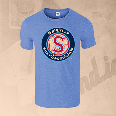Spokane Indians Heather Royal Salish Logo T-shirt