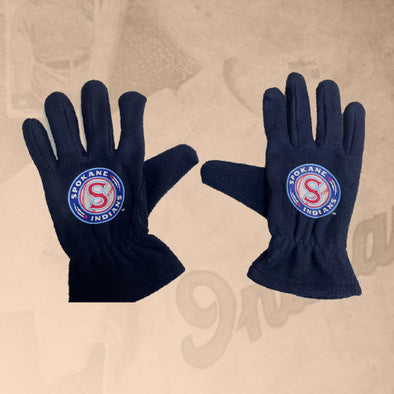 Spokane Indians Navy Fleece Gloves
