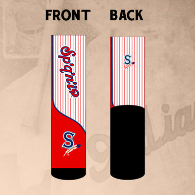 Spokane Indians Pin Stripe Home Logo Socks