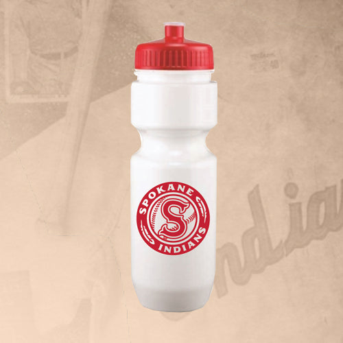 Spokane Indians White Sports Water Bottle